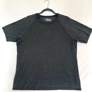 Zella Men's Short Sleeve Tee L Gray Performance Gym Athletic Outdoor Workout